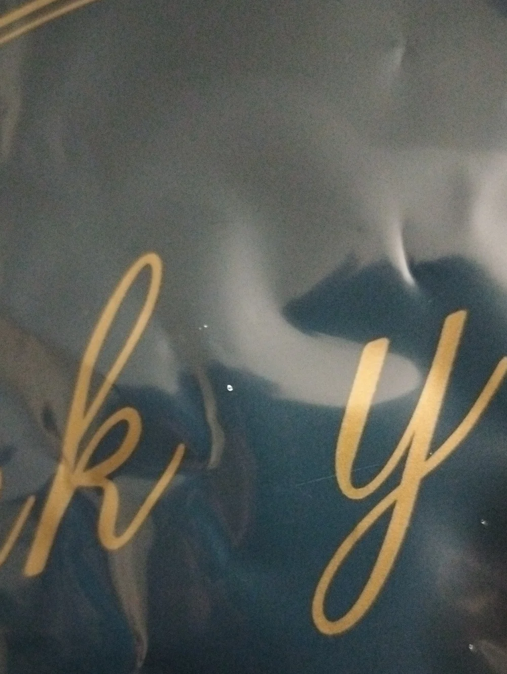 Thank You Boutique PVC Shopping Bags Party Guests Blue Gold, Bulk 40 Pcs *AS IS*